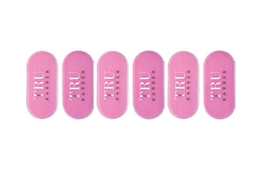TRU BARBER Hair Grippers 6-Pack - Non-Slip Salon Hair Clips for Styling, Sectioning, Cutting & Coloring - Pink Avelisse
