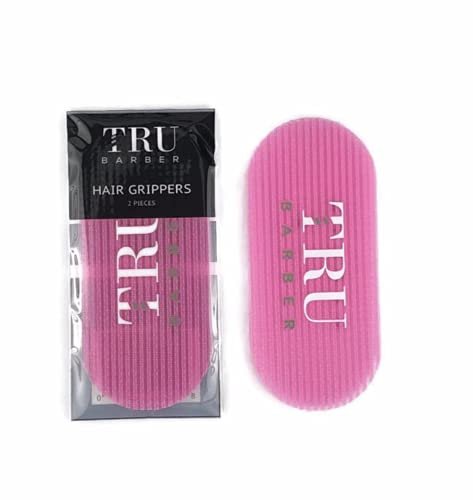 TRU BARBER Hair Grippers 6-Pack - Non-Slip Salon Hair Clips for Styling, Sectioning, Cutting & Coloring - Pink Avelisse