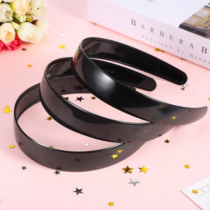 HESTYA 20 Pcs 1 Inch Black Plastic Headbands for Women - Plain Craft Hairband with Teeth for DIY, Graduation, Halloween, Christmas Avelisse
