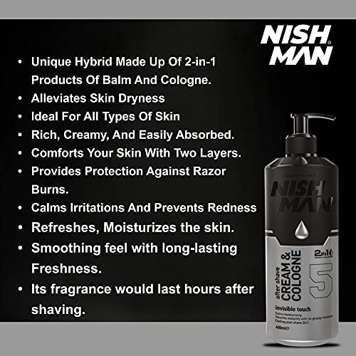 Nishman Cream & Cologne 2-in-1 Invisible Touch 05 - 400 ml - görsel 10