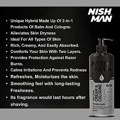 Nishman Cream & Cologne 2-in-1 Invisible Touch 05 - 400 ml