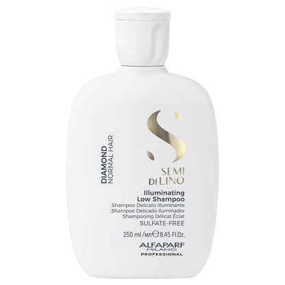 ALFAPARF MILANO Semi di Lino Diamond Shine Illuminating Sulfate Free Shampoo - Adds Gloss and Shine - Paraben and Paraffin Free - Safe on Color Treated Hair - Professional Salon Quality (8.45 Fl Oz) Avelisse