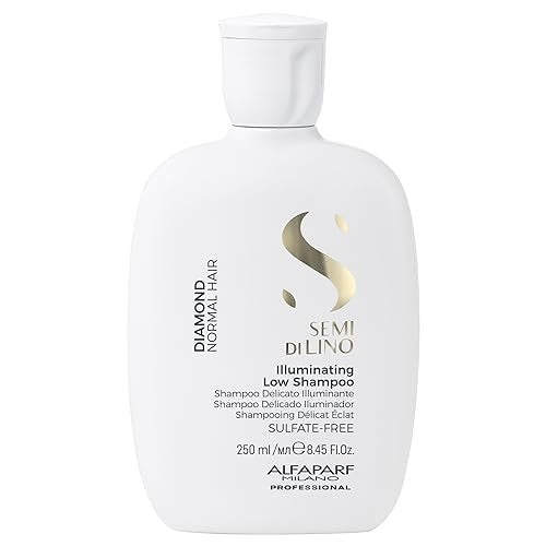 ALFAPARF MILANO Semi di Lino Diamond Shine Illuminating Sulfate Free Shampoo - Adds Gloss and Shine - Paraben and Paraffin Free - Safe on Color Treated Hair - Professional Salon Quality (8.45 Fl Oz) Avelisse