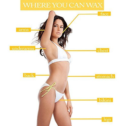 GiGi Hard Wax Beads for Hair Removal - All Purpose Golden Honee Waxing for Face, Body, Bikini - No Strip Needed - 32 oz Avelisse