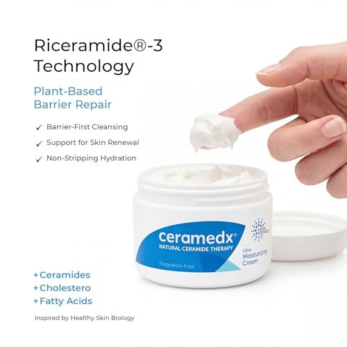 Ceramedx Ultra Moisturizing Natural Ceramide Cream Unscented for Dry, Sensitive Skin, 6 oz Avelisse