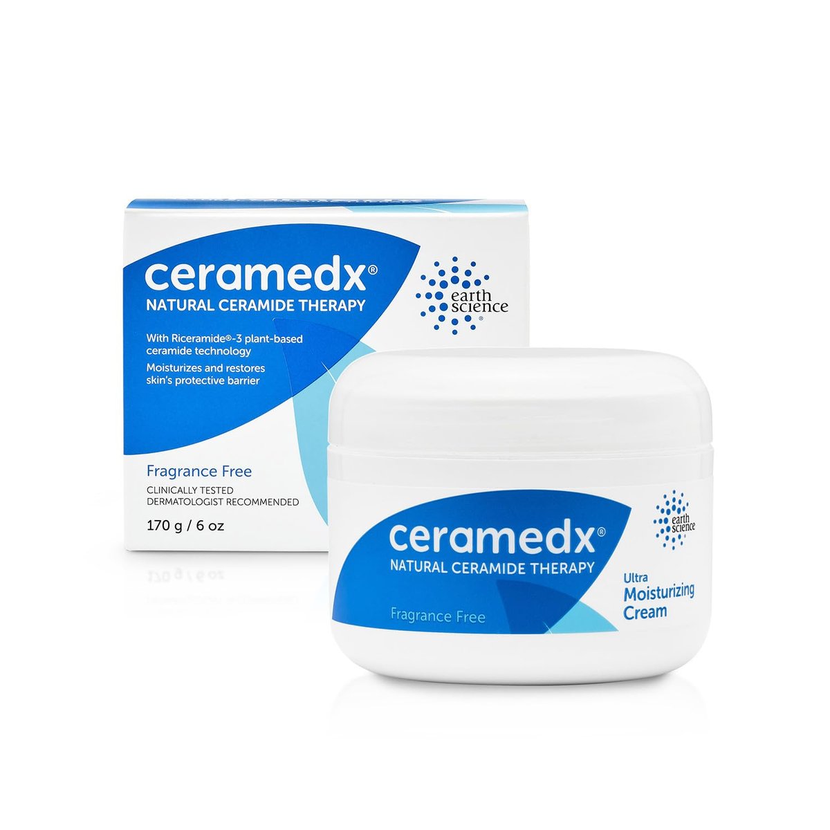 Ceramedx Ultra Moisturizing Natural Ceramide Cream Unscented for Dry, Sensitive Skin, 6 oz Avelisse