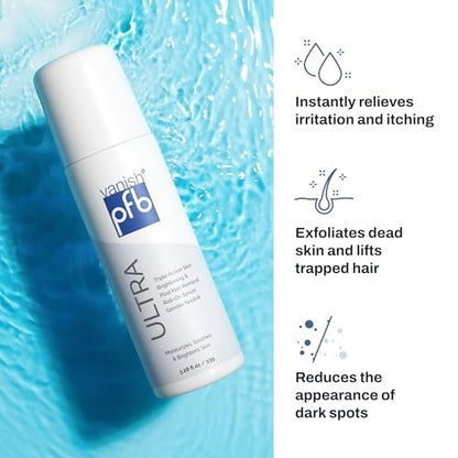 PFB Vanish Ultra Dark Spot Remover & Ingrown Hair Treatment with Chromabright & Shitake Mushroom, Roll-On, 93g Avelisse