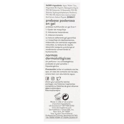Dermablend Insta-Grip Jelly Primer Face Makeup - Silicone-Free Face Primer for Dry Skin, Pore Minimizing with 24HR Wear, 1.0 Fl Oz Avelisse