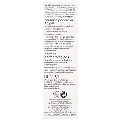 Dermablend Insta-Grip Jelly Primer Face Makeup - Silicone-Free Face Primer for Dry Skin, Pore Minimizing with 24HR Wear, 1.0 Fl Oz Avelisse