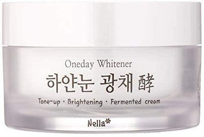 Nella Whitening and Brightening Tone-Up Cream – Fermented Natural Ingredients, Korean Beauty Moisturizer, 50 ml Avelisse