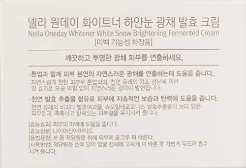 Nella Whitening and Brightening Tone-Up Cream – Fermented Natural Ingredients, Korean Beauty Moisturizer, 50 ml Avelisse