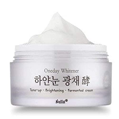 Nella Whitening and Brightening Tone-Up Cream – Fermented Natural Ingredients, Korean Beauty Moisturizer, 50 ml Avelisse