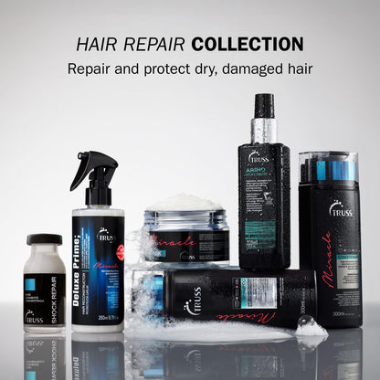 TRUSS Repairing Hair Serum - Shock Repair Treatment for Damaged Strands, Split Ends, Hydration & Strength - Weekly Reconstructing Ampoules (4 Pack) Avelisse