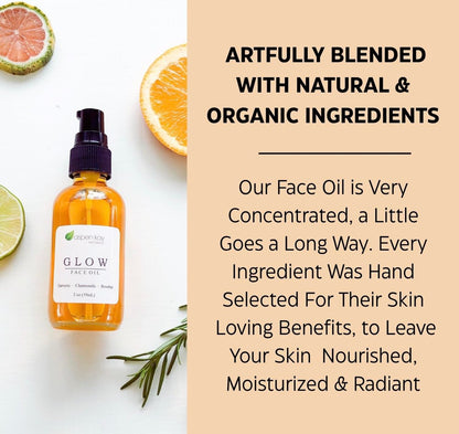 Aspen Kay Naturals Glow - Turmeric & Rosehip Face Oil - Natural & Organic Facial Moisturizer, 2 oz Avelisse