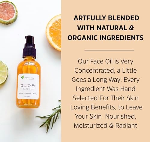 Aspen Kay Naturals Glow - Turmeric & Rosehip Face Oil - Natural & Organic Facial Moisturizer, 2 oz Avelisse