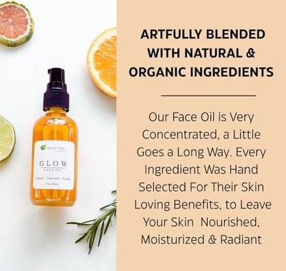 Aspen Kay Naturals Glow - Turmeric & Rosehip Face Oil - Natural & Organic Facial Moisturizer, 2 oz Avelisse