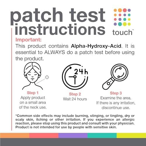 TOUCH 20% Glycolic Acid Pads - Exfoliating AHA Face Wipes for Dullness, Pores, Scars, Fine Lines & Uneven Skin Tone, 50 Count Avelisse