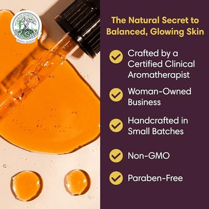LETHE Vegan Botanical Face Serum with Vitamin C & 50 Natural Extracts – Improve Skin Tone, Firmness & Smoothness – Natural Skincare for Dark Spots & Uneven Skin – 1oz