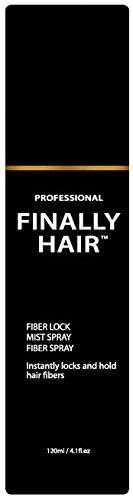 Finally Hair Fiber Lock Strong Holding Spray – Alcohol-Free Hair Spray for Thinning Hair, Compatible with Toppik, Xfusion, Febron, Bosley, Nanogen