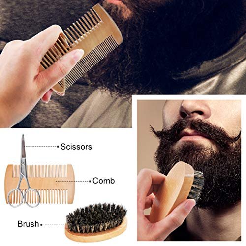 Complete Beard Grooming Kit: Wash, Oil, Balm, Brush, Comb & Scissors – GoldWorld Avelisse