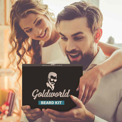 Complete Beard Grooming Kit: Wash, Oil, Balm, Brush, Comb & Scissors – GoldWorld Avelisse