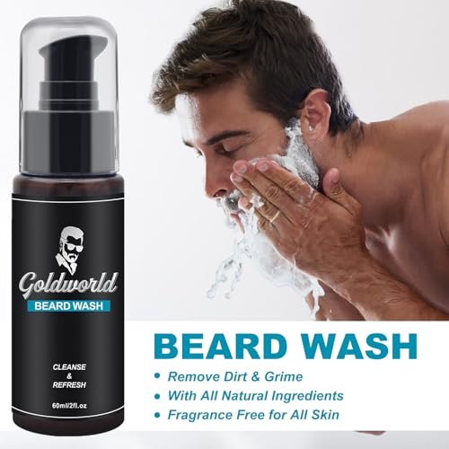 Complete Beard Grooming Kit: Wash, Oil, Balm, Brush, Comb & Scissors – GoldWorld Avelisse