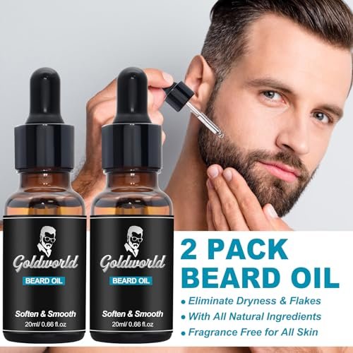 Complete Beard Grooming Kit: Wash, Oil, Balm, Brush, Comb & Scissors – GoldWorld Avelisse