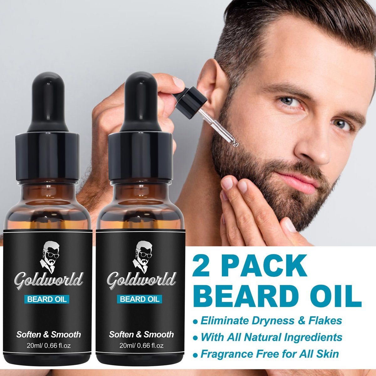 Complete Beard Grooming Kit: Wash, Oil, Balm, Brush, Comb & Scissors – GoldWorld Avelisse