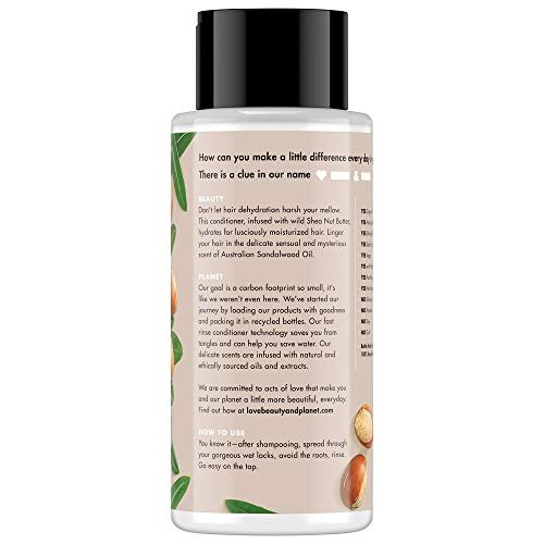 Love Beauty and Planet Purposeful Hydration Shea Butter & Sandalwood Cleansing Conditioner, 13.5 oz Avelisse