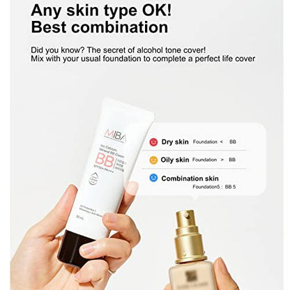 MIBA Ion Calcium Mineral BB Cream 50ml – Long-Lasting Coverage with Skin-Nourishing Minerals