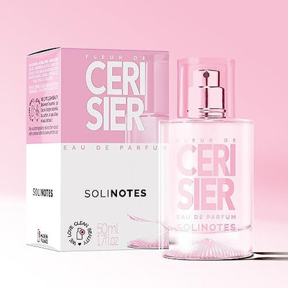Solinotes Cherry Blossom Eau de Parfum for Women – Delicate Floral Scent, Made in France, Vegan, 1.7 fl oz