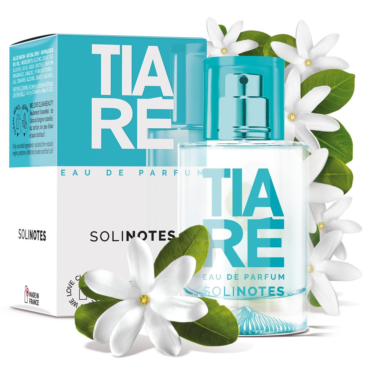 Solinotes Paris Tiaré Eau de Parfum for Women - Delicate Floral Scent, Made in France, Vegan - 1.7 fl oz - görsel 1