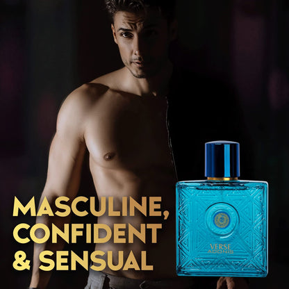 NovoGlow Verse Adonis Eau De Parfum for Men - 3.4 Fl Oz (100ml) Woody Floral & Fruity Scent, Long-Lasting Masculine Fragrance