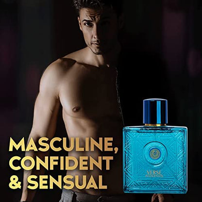 NovoGlow Verse Adonis Eau De Parfum for Men - 3.4 Fl Oz (100ml) Woody Floral & Fruity Scent, Long-Lasting Masculine Fragrance