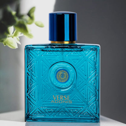 NovoGlow Verse Adonis Eau De Parfum for Men - 3.4 Fl Oz (100ml) Woody Floral & Fruity Scent, Long-Lasting Masculine Fragrance