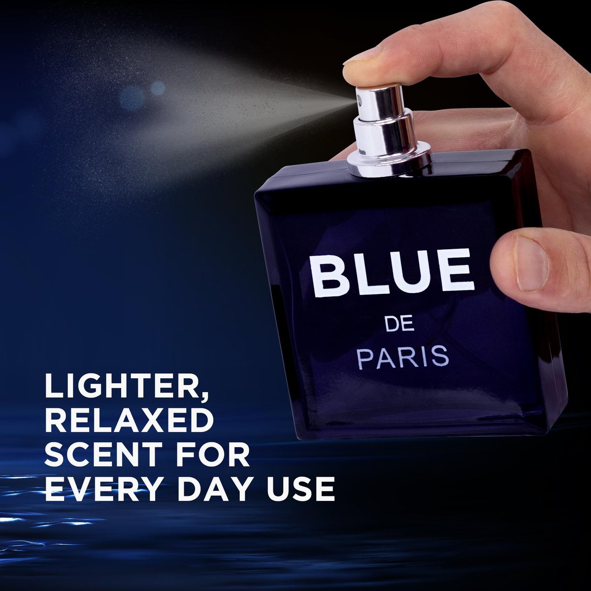 NovoGlow Blue De Paris For Men - 3.4 Fl. Oz. (100ml) Eau de Toilette - Refreshing Woody, Floral & Fruity Fragrance - Long-Lasting Masculine Scent, Ideal Gift Avelisse