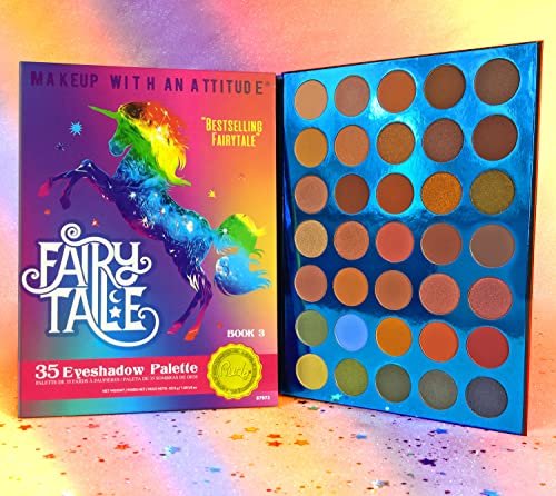Rude Cosmetics Fairy Tale 35 Eyeshadow Palette - Book 3 - Cranberry - 1.34 oz - Highly Pigmented Eye Shadow Palette - görsel 4