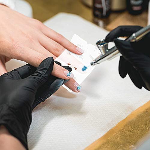 Custom Body Art Airbrush Nail Stencils Set #8 - 320 Unique Nail Art Designs from 20 Reusable Mylar Templates - görsel 10