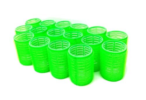 Set of 16 Self Grip Holding Hair Rollers - Medium Size, Pro Salon Hairdressing Curlers for Fine & Short Hair Avelisse