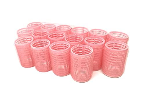 Set of 16 Self Grip Holding Hair Rollers - Medium Size, Pro Salon Hairdressing Curlers for Fine & Short Hair Avelisse