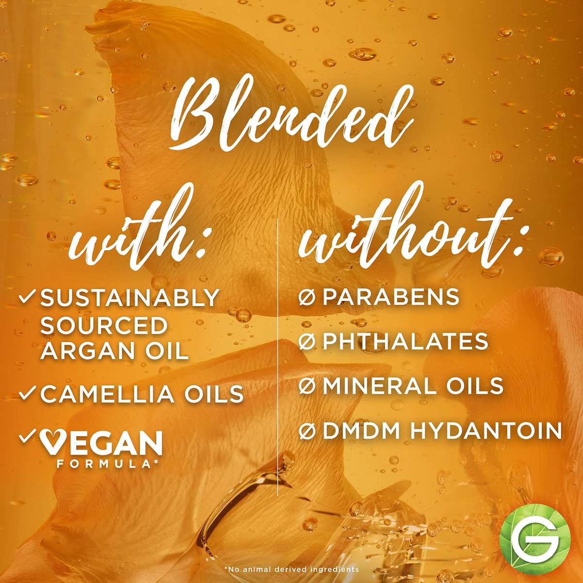 Garnier Whole Blends Moroccan Argan & Camellia Oils Illuminating Shampoo for Silky Shine, 12.5 Fl Oz (Pack of 3) Avelisse