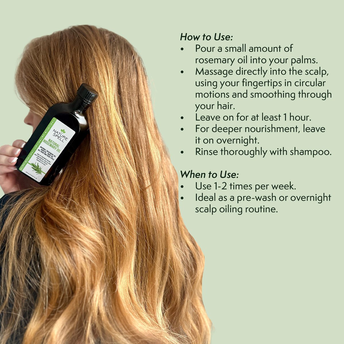 Nature Spell Rosemary Oil for Hair Growth – Pre-Diluted Hair & Scalp Oil for Dry, Damaged Hair – 5.07 Fl Oz Avelisse