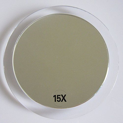 SANTOO 15X Magnifying Mirror - Rose Gold - 6 Inch Round with Suction Cups for Precise Makeup, Tweezing & Blackhead Removal Avelisse