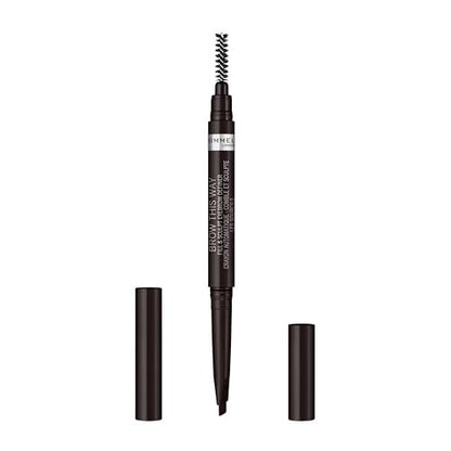 Rimmel Brow This Way Fill & Sculpt Eyebrow Definer - Soft Black Avelisse