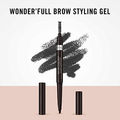 Rimmel Brow This Way Fill & Sculpt Eyebrow Definer - Soft Black Avelisse