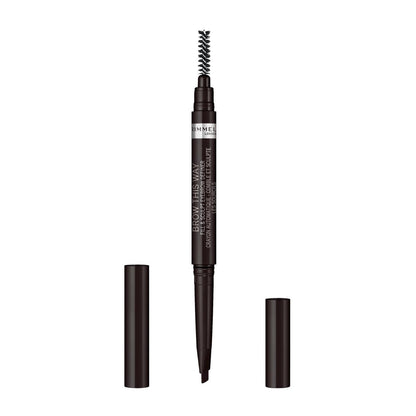 Rimmel Brow This Way Fill & Sculpt Eyebrow Definer - Soft Black Avelisse
