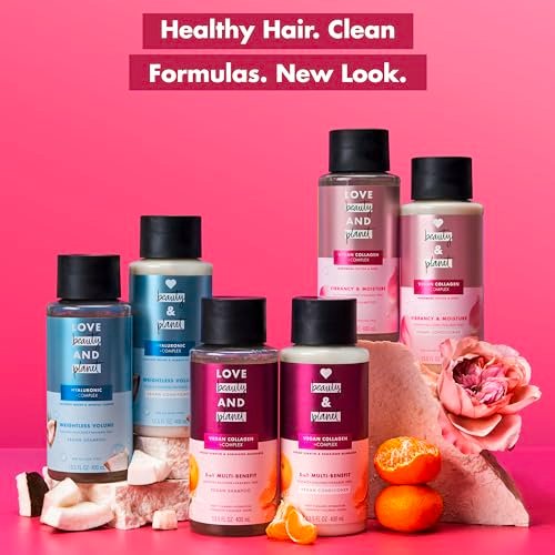 Love Beauty and Planet Vegan Collagen Moisture Conditioner with Murumuru Butter & Rose, for Color-Treated Hair Vibrancy, Sulfate-Free, Paraben-Free, Silicone-Free, Cruelty-Free, 13.5 oz Avelisse