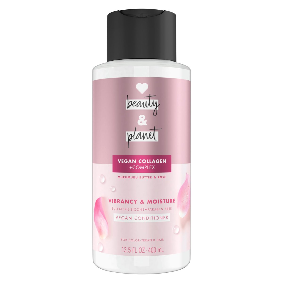 Love Beauty and Planet Vegan Collagen Moisture Conditioner with Murumuru Butter & Rose, for Color-Treated Hair Vibrancy, Sulfate-Free, Paraben-Free, Silicone-Free, Cruelty-Free, 13.5 oz Avelisse
