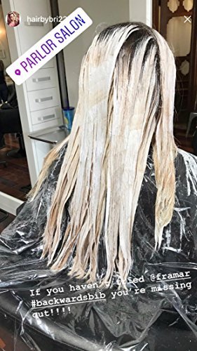 FRAMAR Backwards Bib Disposable Hair Cutting Capes – 50 Transparent Biodegradable Salon Capes for Hair Dye and Barbering Avelisse
