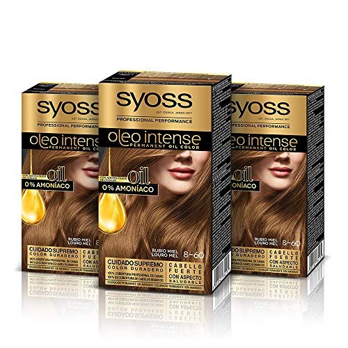 Syoss Oleo Intense Permanent Intensive Oil Color 8-60 Honey Blonde (Pack of 3) - görsel 2